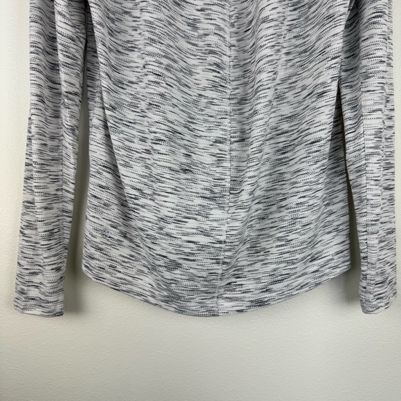 Lululemon Meant To Move Long Sleeve Shirts Tiger Space Dye Black White Womens 10 - Picture 9 of 11